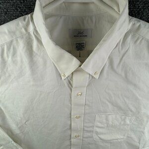 Brooks Brothers Long Sleeve Non Iron Button Up Shirt Men 18 35 Cotton Woven